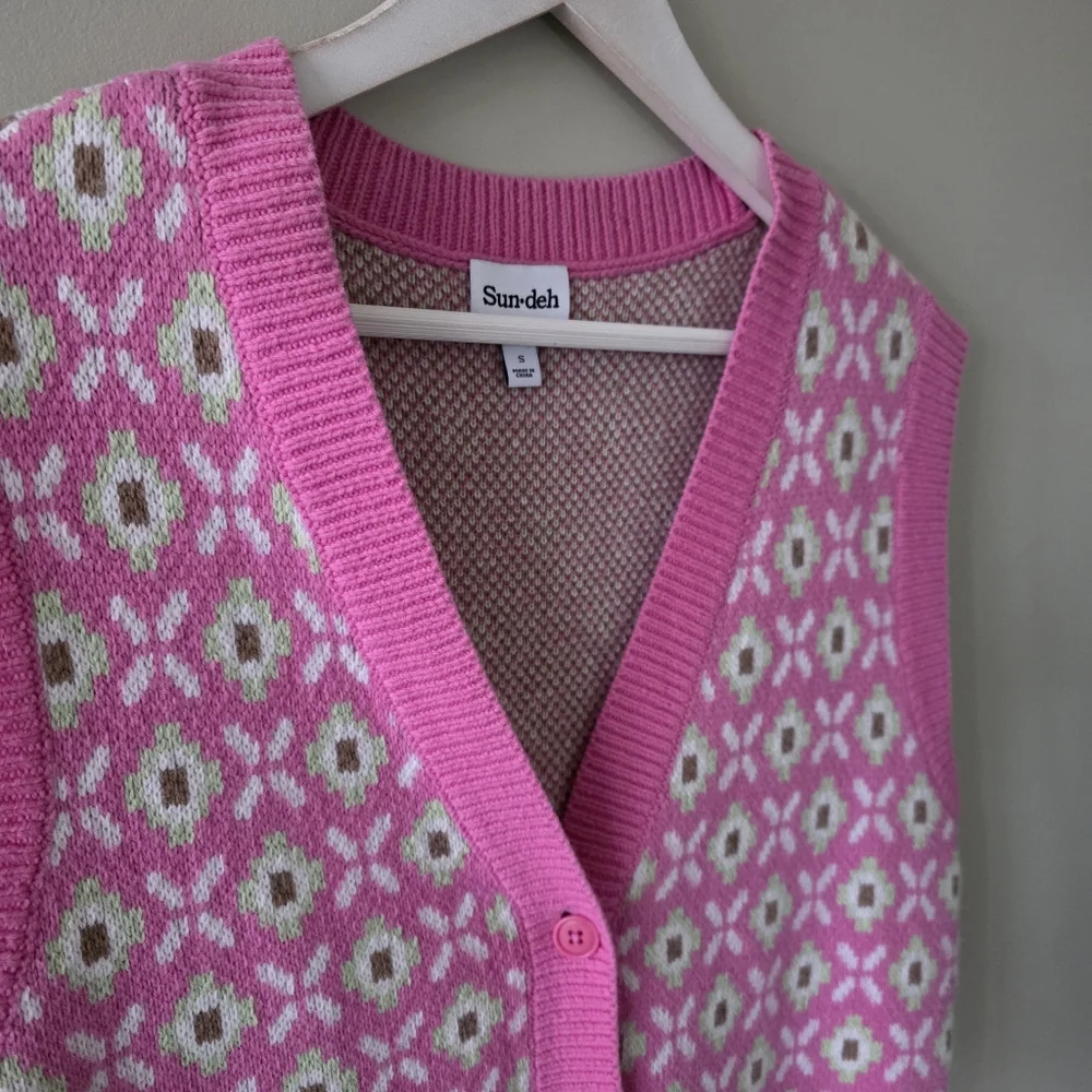 NWT Sunday Best S Y2K Barbie Coquette Girl Cottagecore Wool Blend Knit Vest - Picture 11 of 16